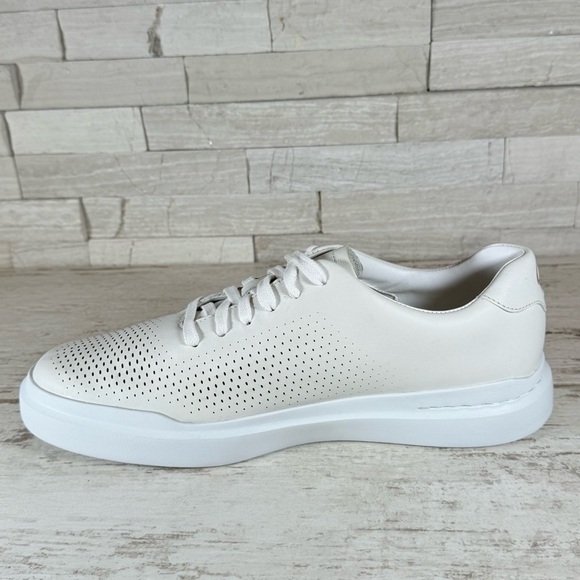 Cole Haan Men's 8M GrandPrø Rally Laser Cut Leather Sneakers White NEW - Picture 9 of 12